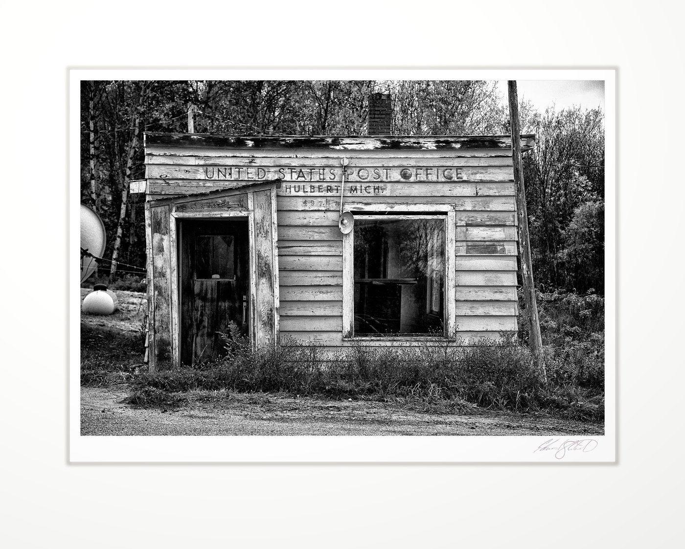 The abandoned United States Post Office in Hulbert, Michigan. -September, 2010