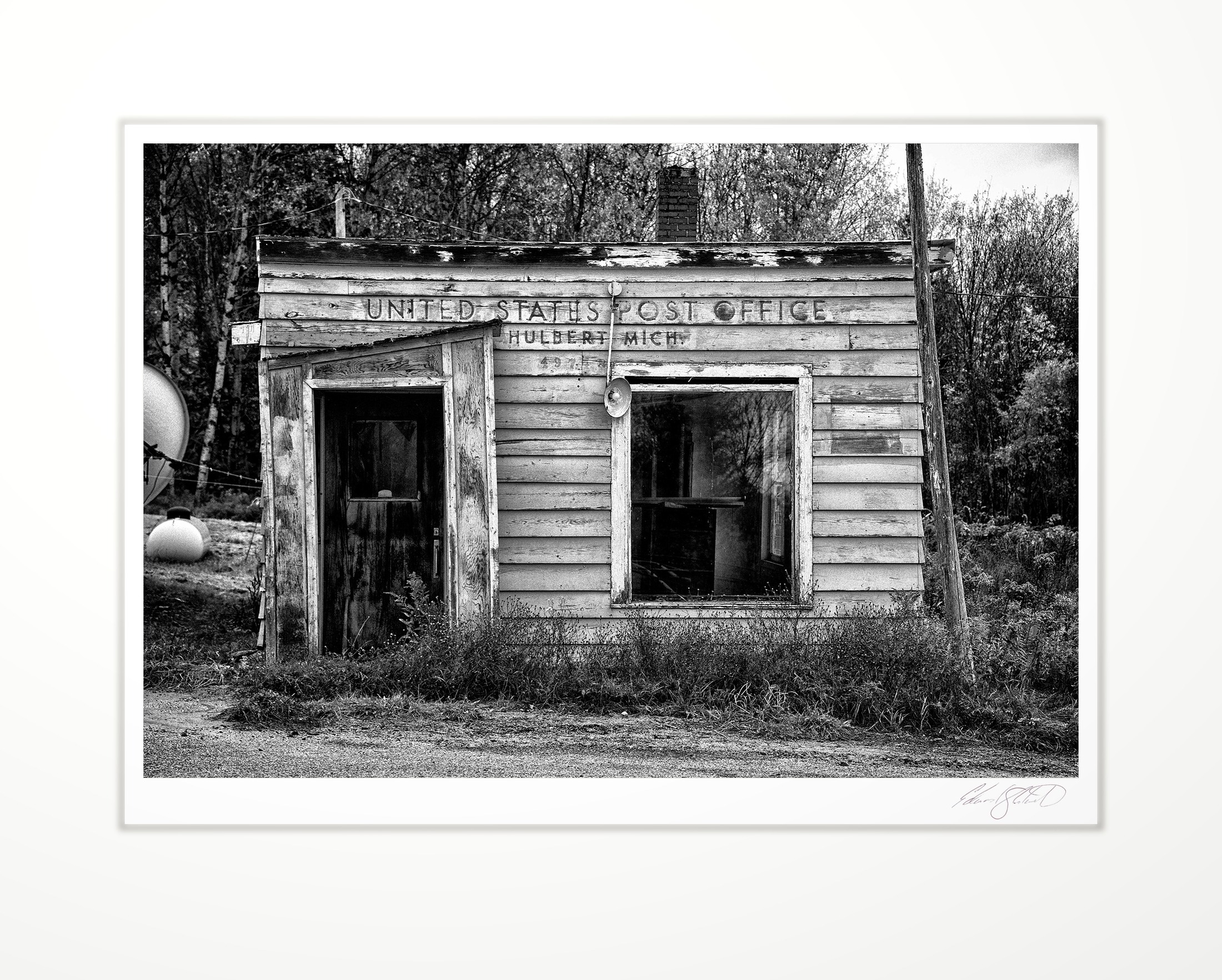 The abandoned United States Post Office in Hulbert, Michigan. -September, 2010